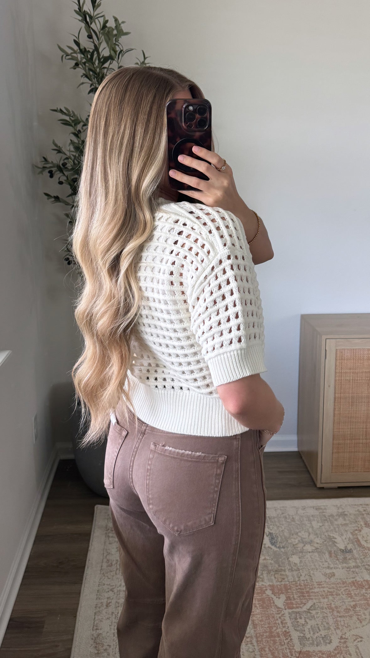 Crochet Cropped Short Sleeve