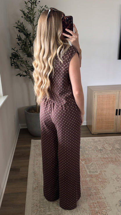 Polka Dot Set / Brown