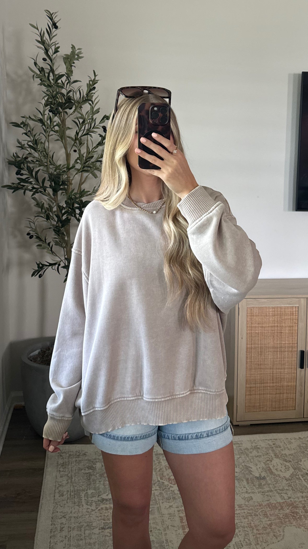 Cozy Fleece Pullover / Ash Mocha