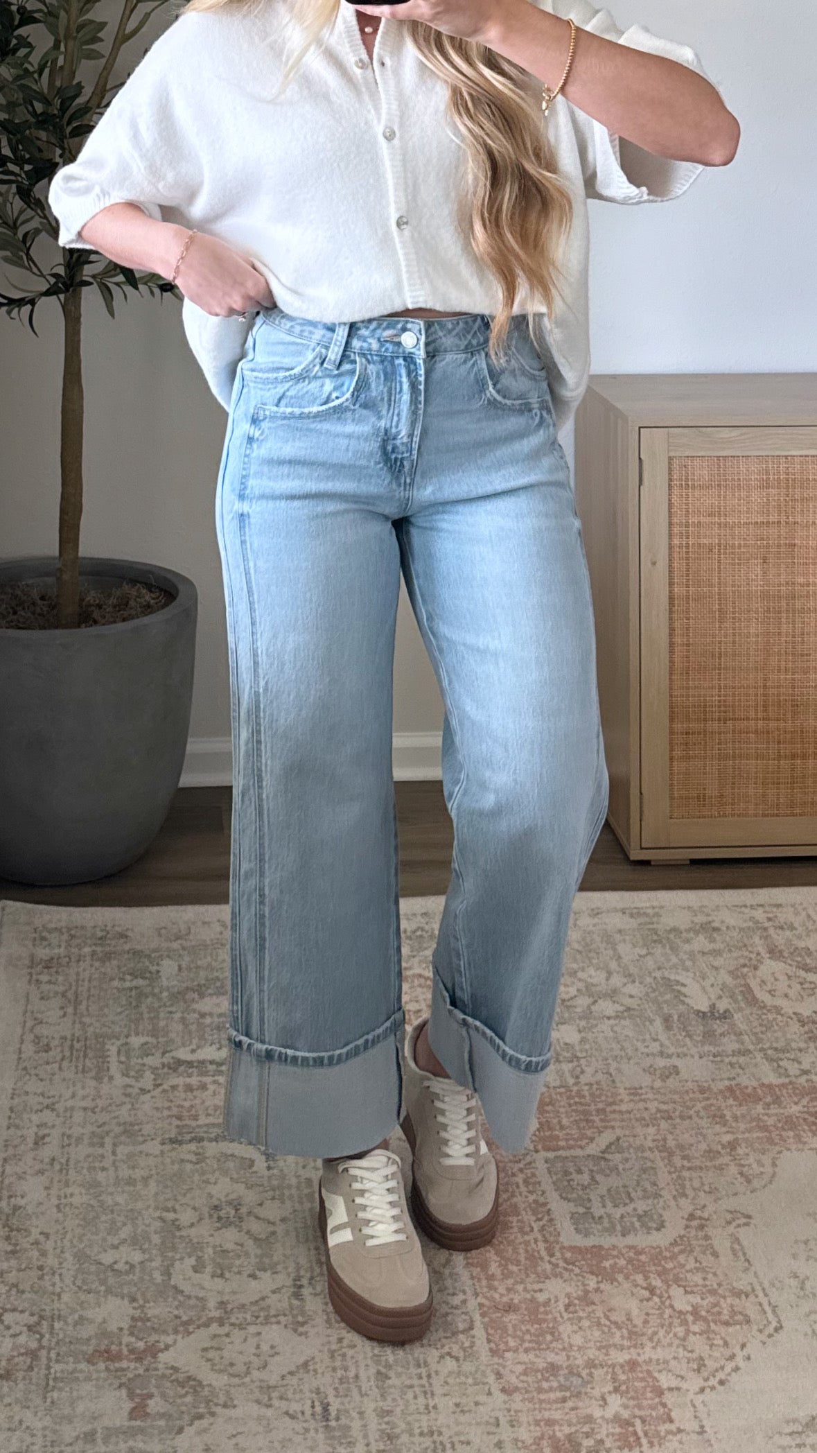 Emerson Cuffed Denim / Light Wash