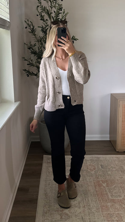 Ashley Cropped Cardigan / Cocoa