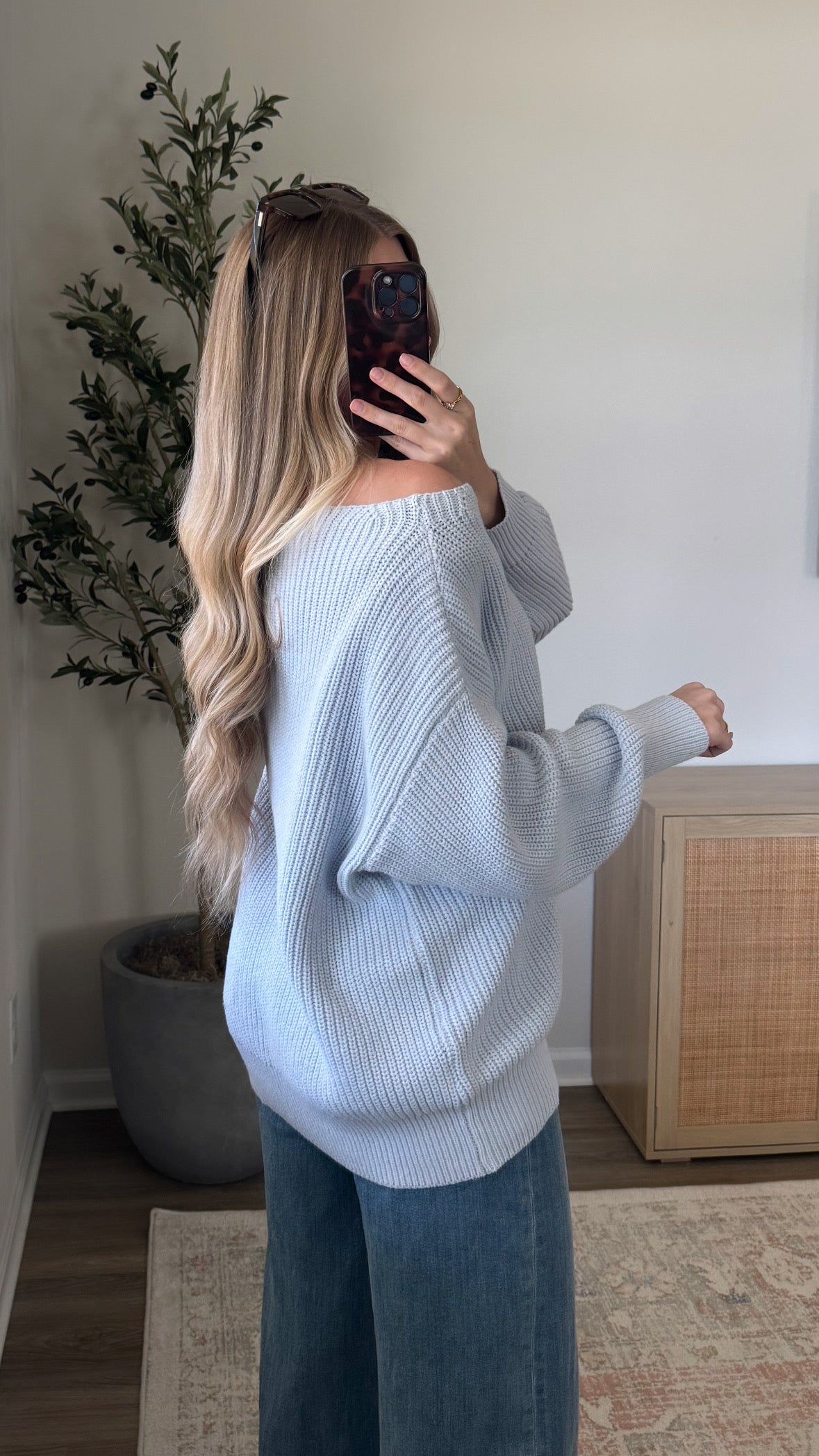 Pastel Oversized Sweater / Sky Blue