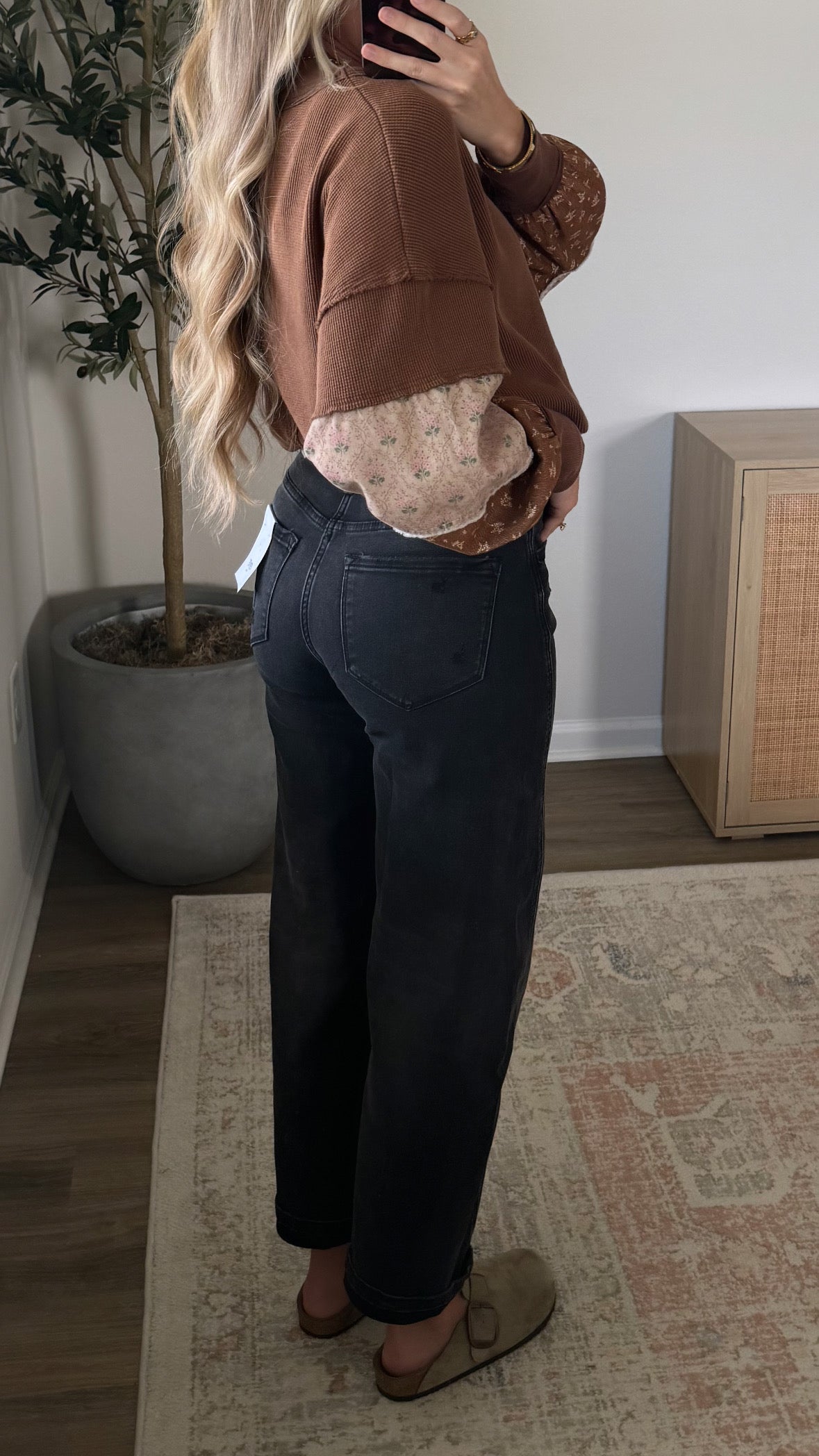 Layla Comfort Barrel Denim / Black