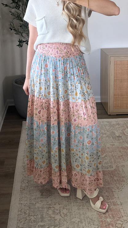 Garden Party Maxi Skirt / Pastel