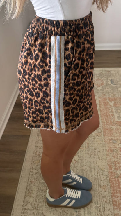 Leopard Track Shorts
