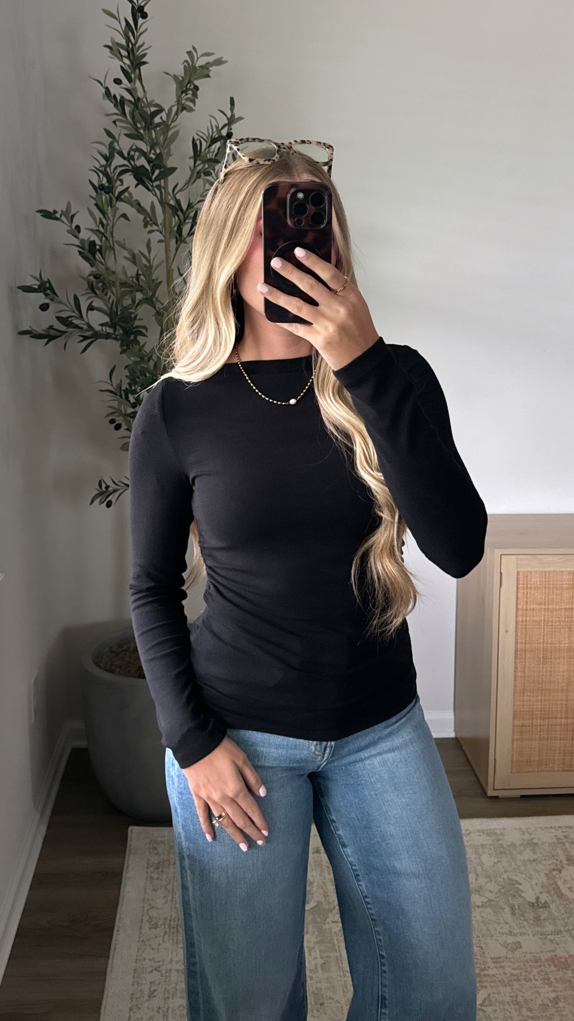 Modal Ruched Top / Black