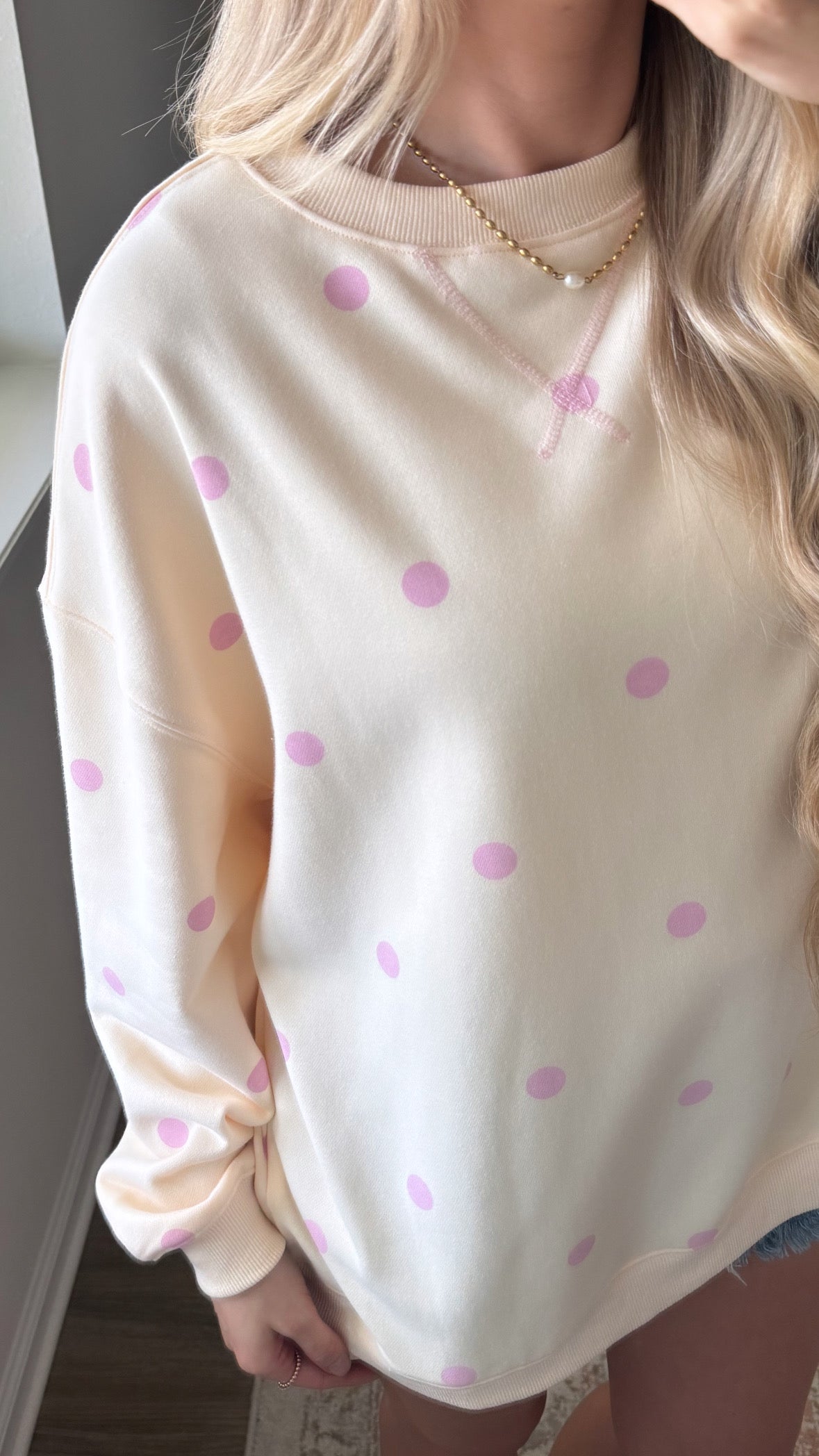 PREORDER (3/9) Polka Dot Pullover / Butter Yellow