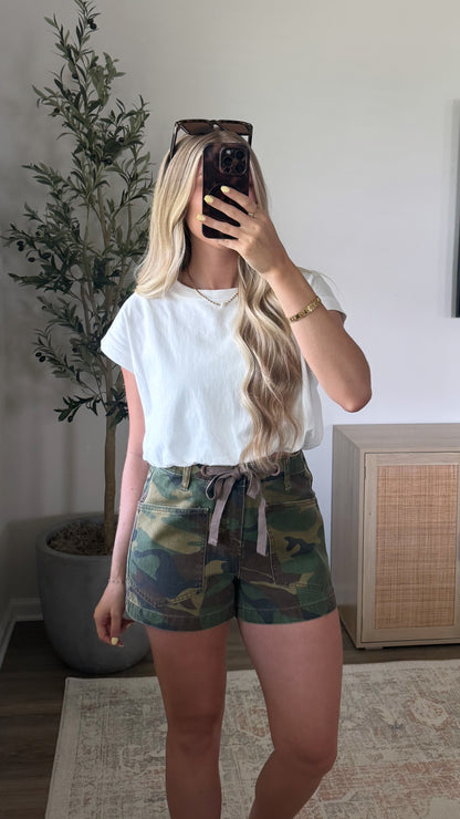 Camo Patch Pocket Shorts