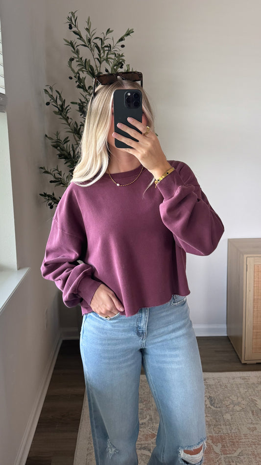 Dark Cherry Crewneck