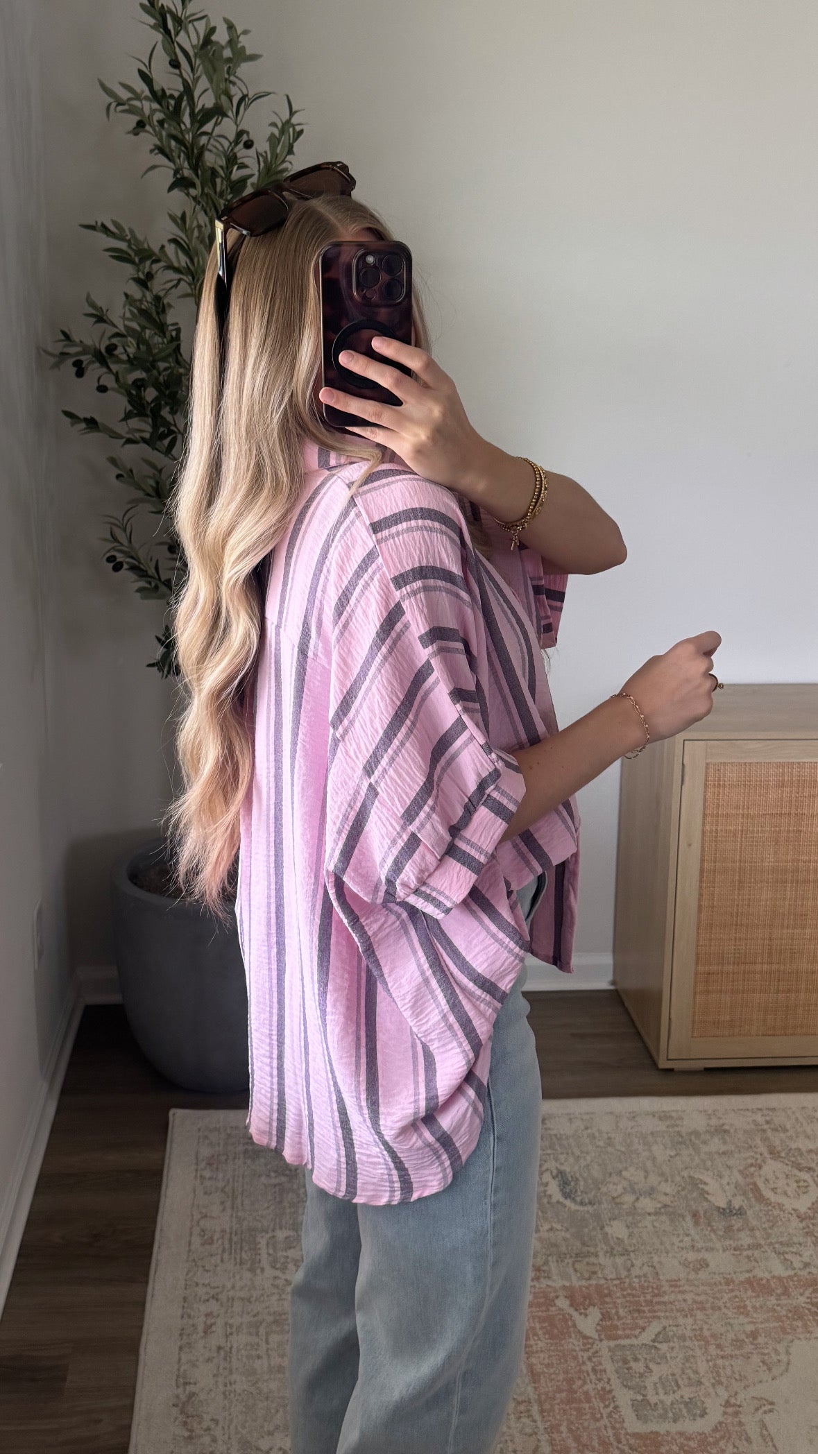 Millie Striped Top / Pink