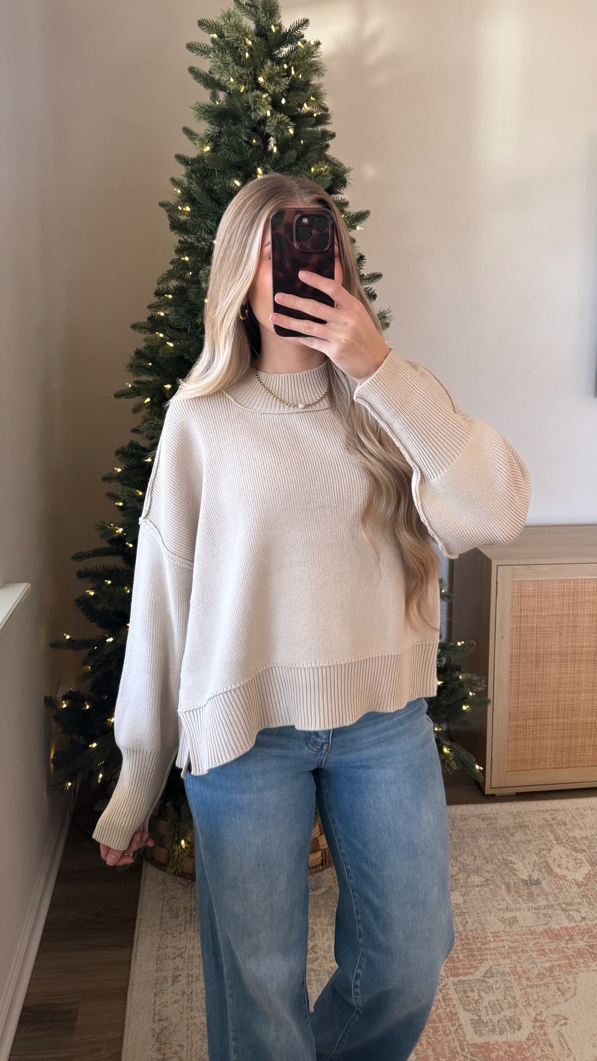 Cropped Essential Knit / Sand