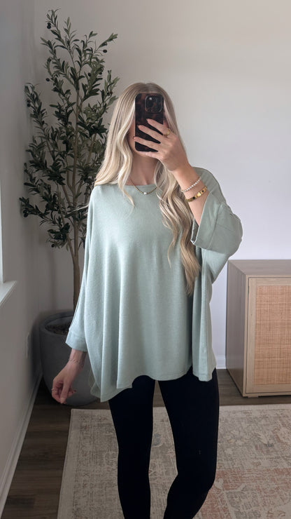 Oversized Butter Tee / Sage