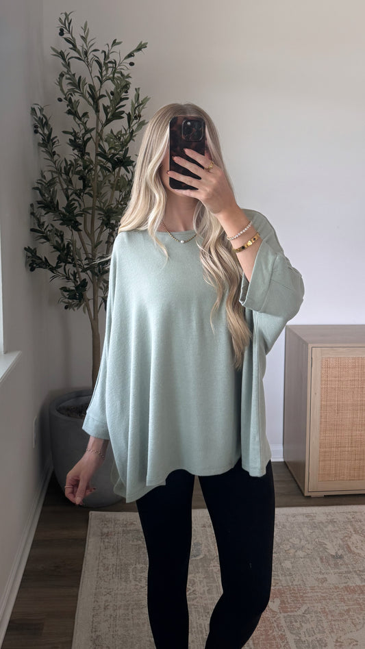 Oversized Butter Tee / Sage