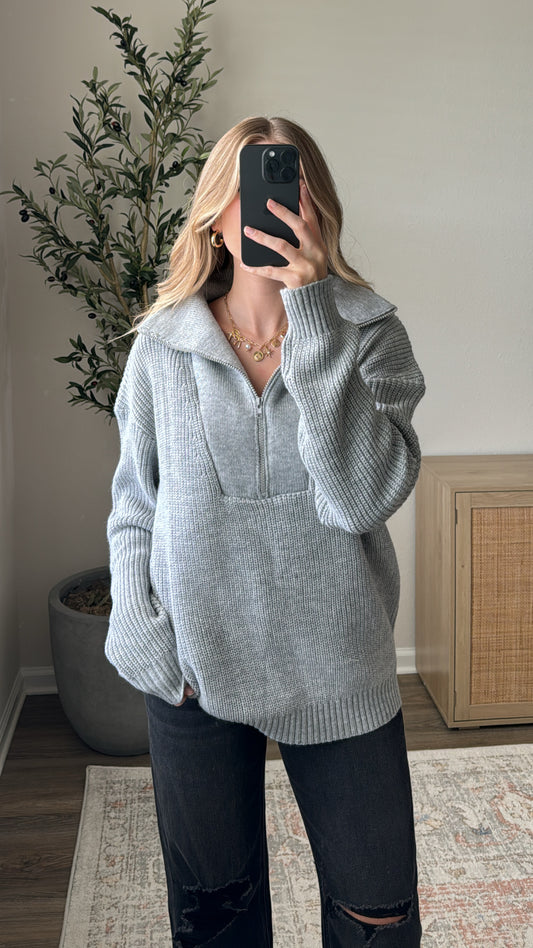 Autumn Half Zip / Grey