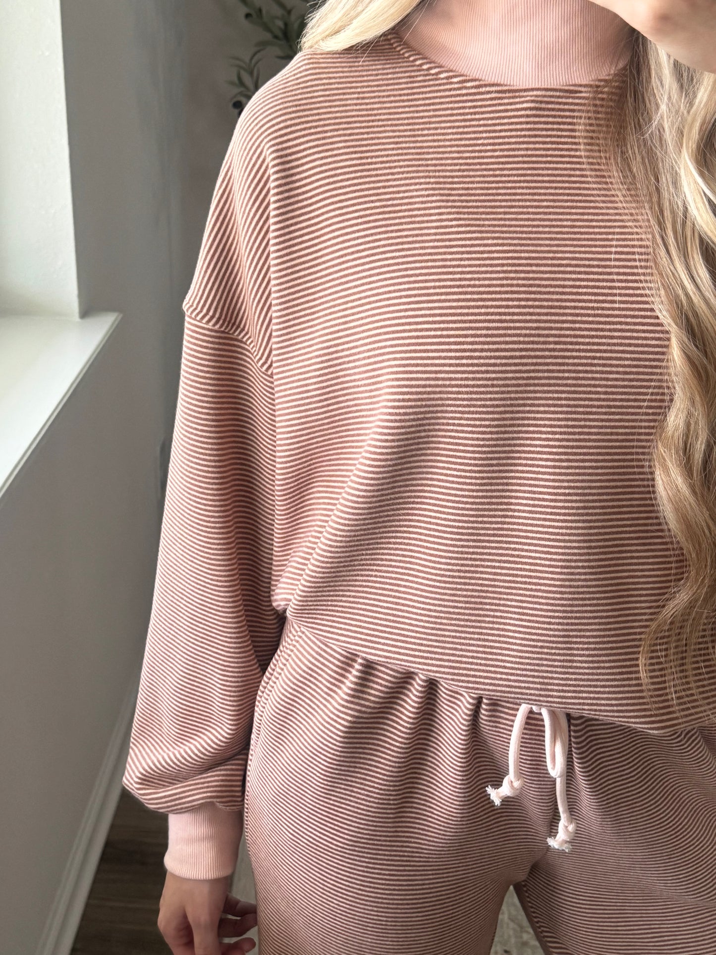 Latte Mock Neck Set