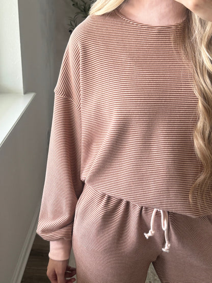Latte Mock Neck Set