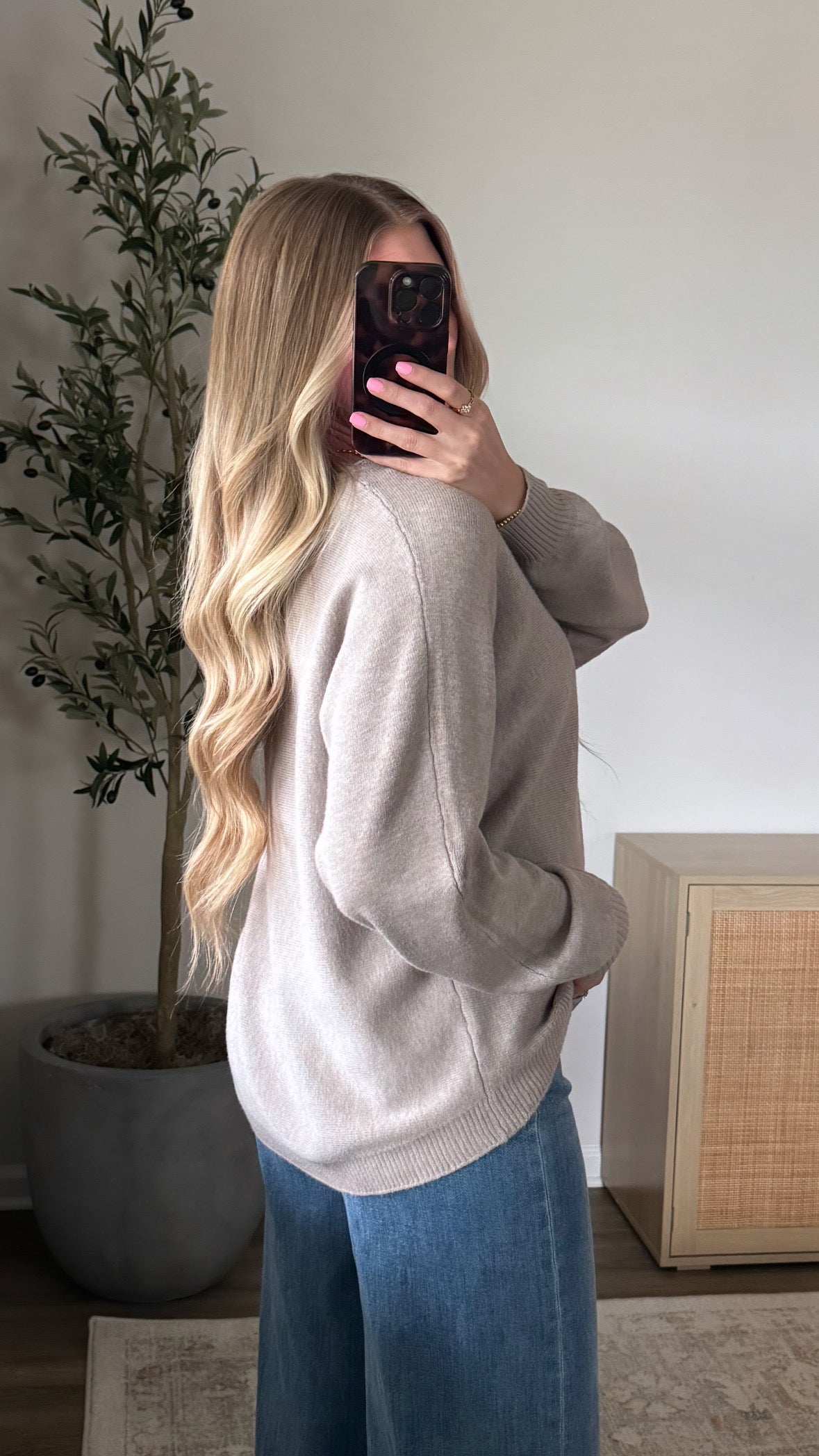 Barely There Lightweight Sweater / Heather Mocha