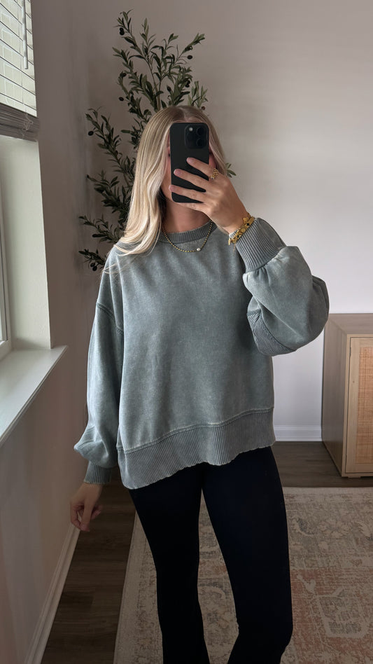 Autumn Fleece Pullover / Jade