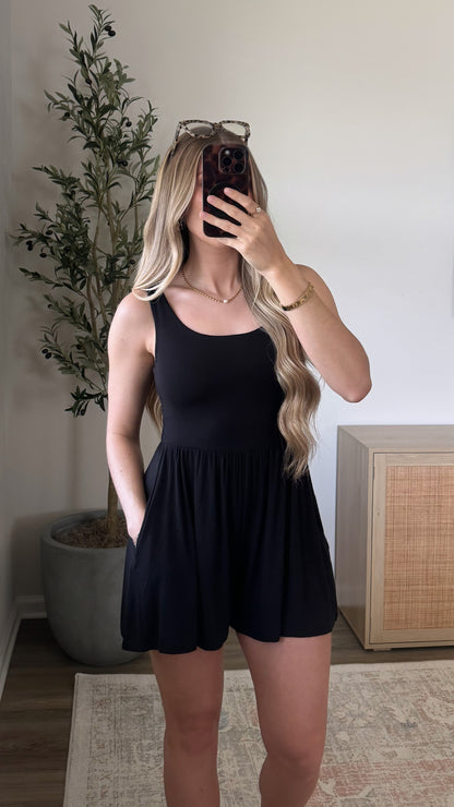 Butter Soft Romper / Black
