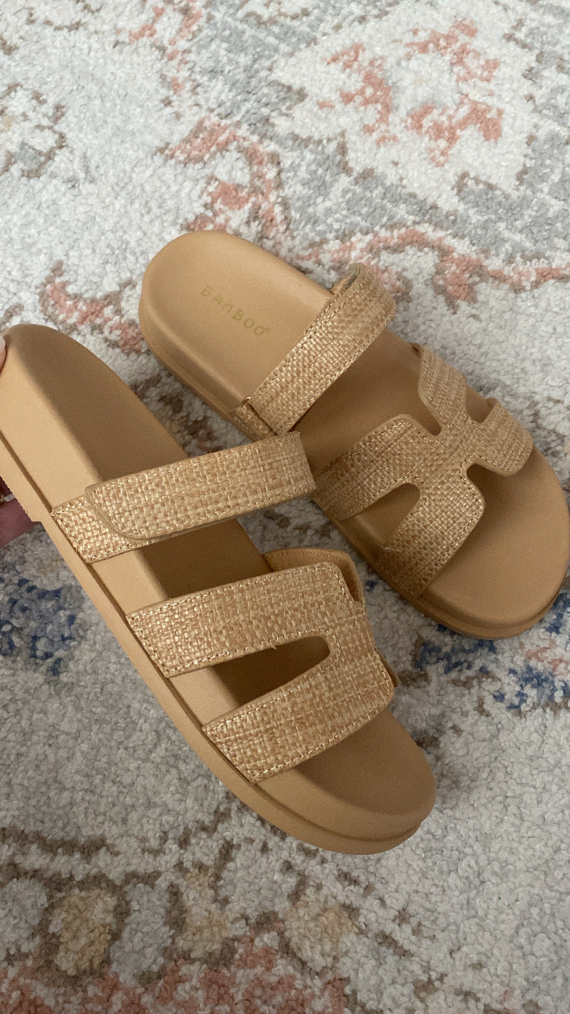 Raffia Sandals / Tan - Final Sale