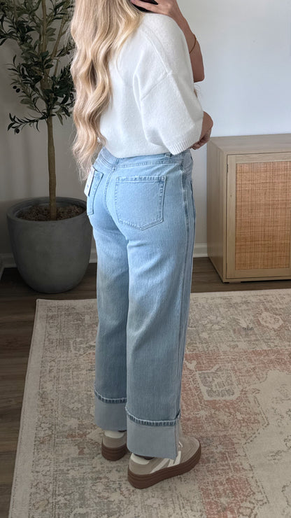 Emerson Cuffed Denim / Light Wash