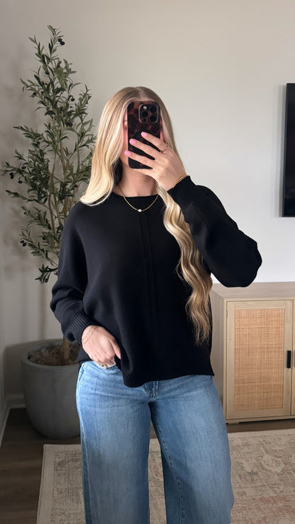 Barely There Lightweight Sweater / Black