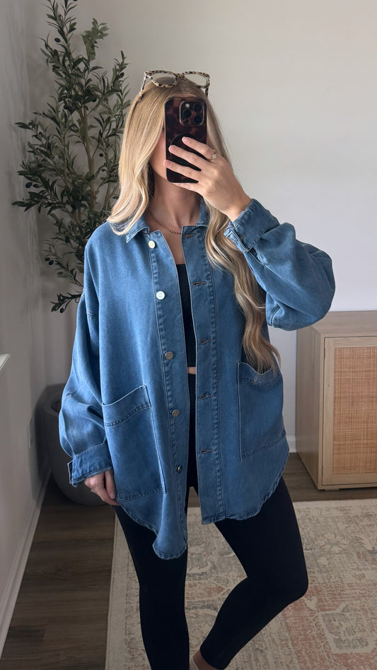 Jenna Oversized Shacket / Denim