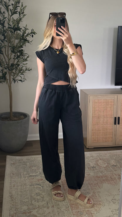 Crossover Jogger Set / Black