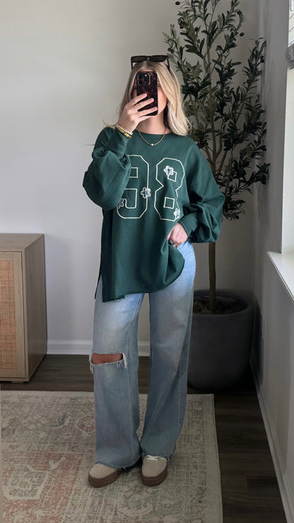 98 Embroidered Pullover / Green