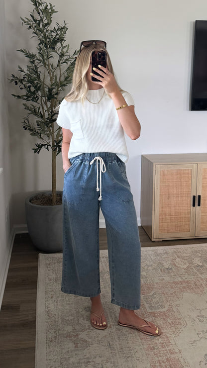 Sierra Wide Leg Denim Pant