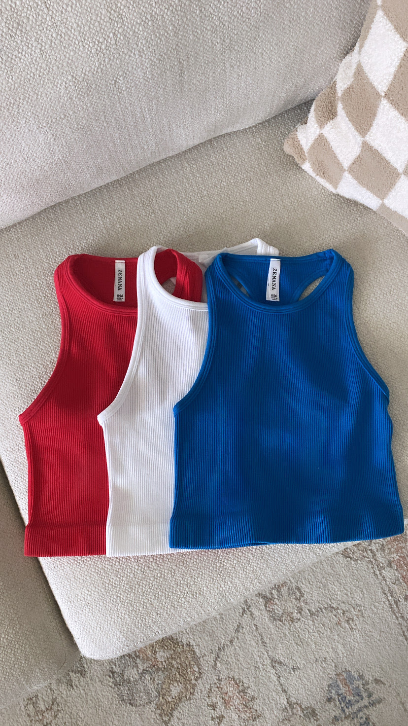 America Racerback Butter Tanks / 3 Colors