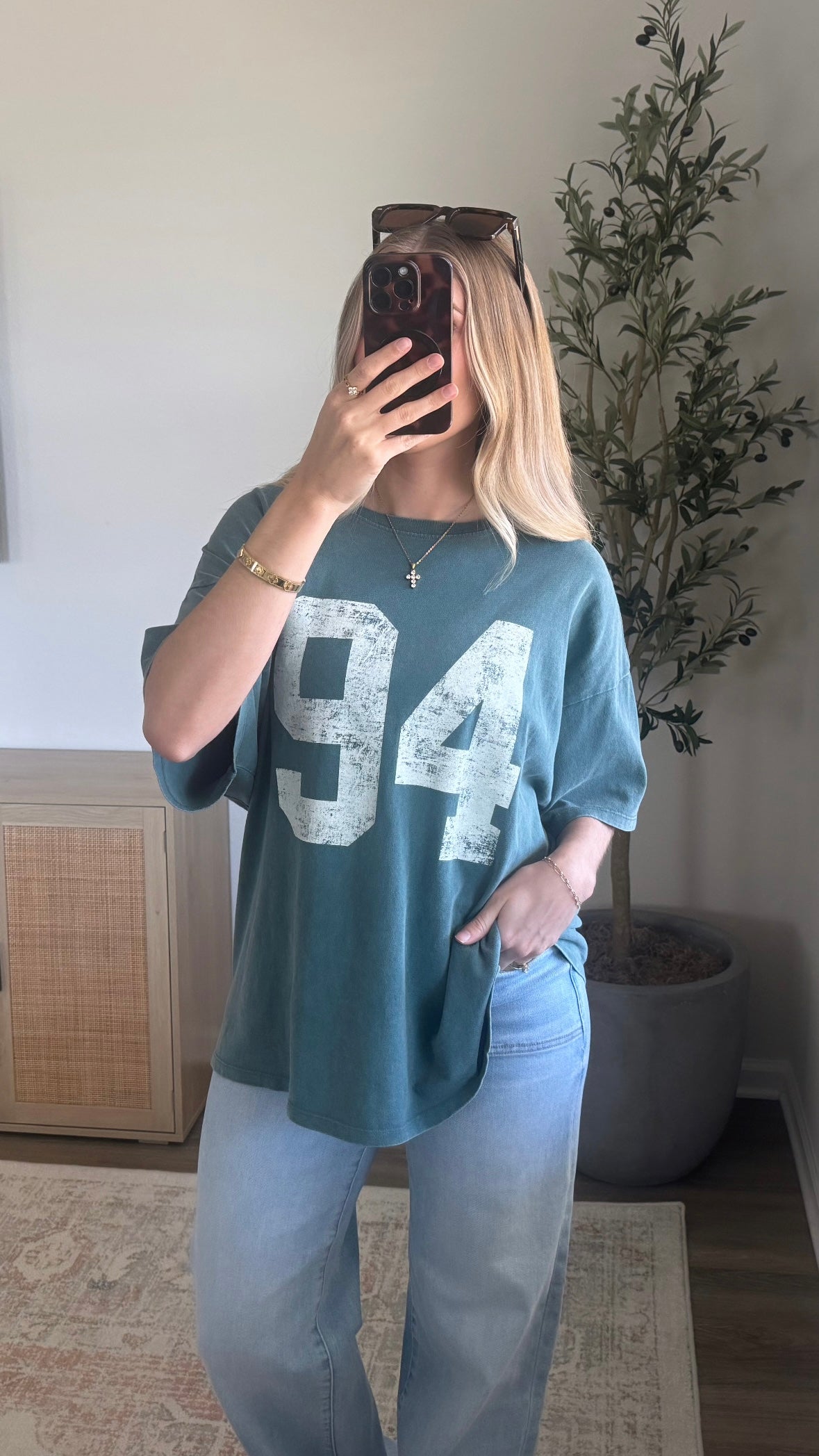 Varsity Graphic Tee / Teal