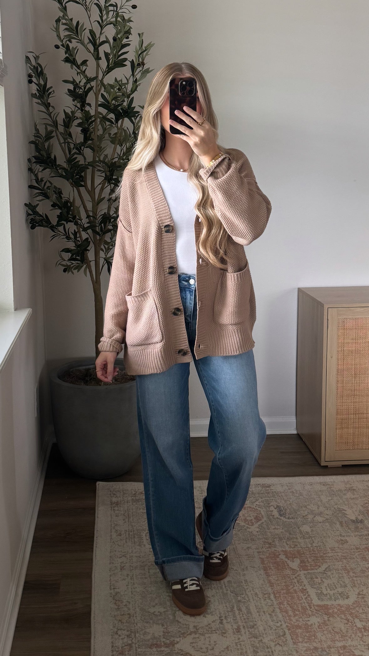 Skylar Waffle Cardigan