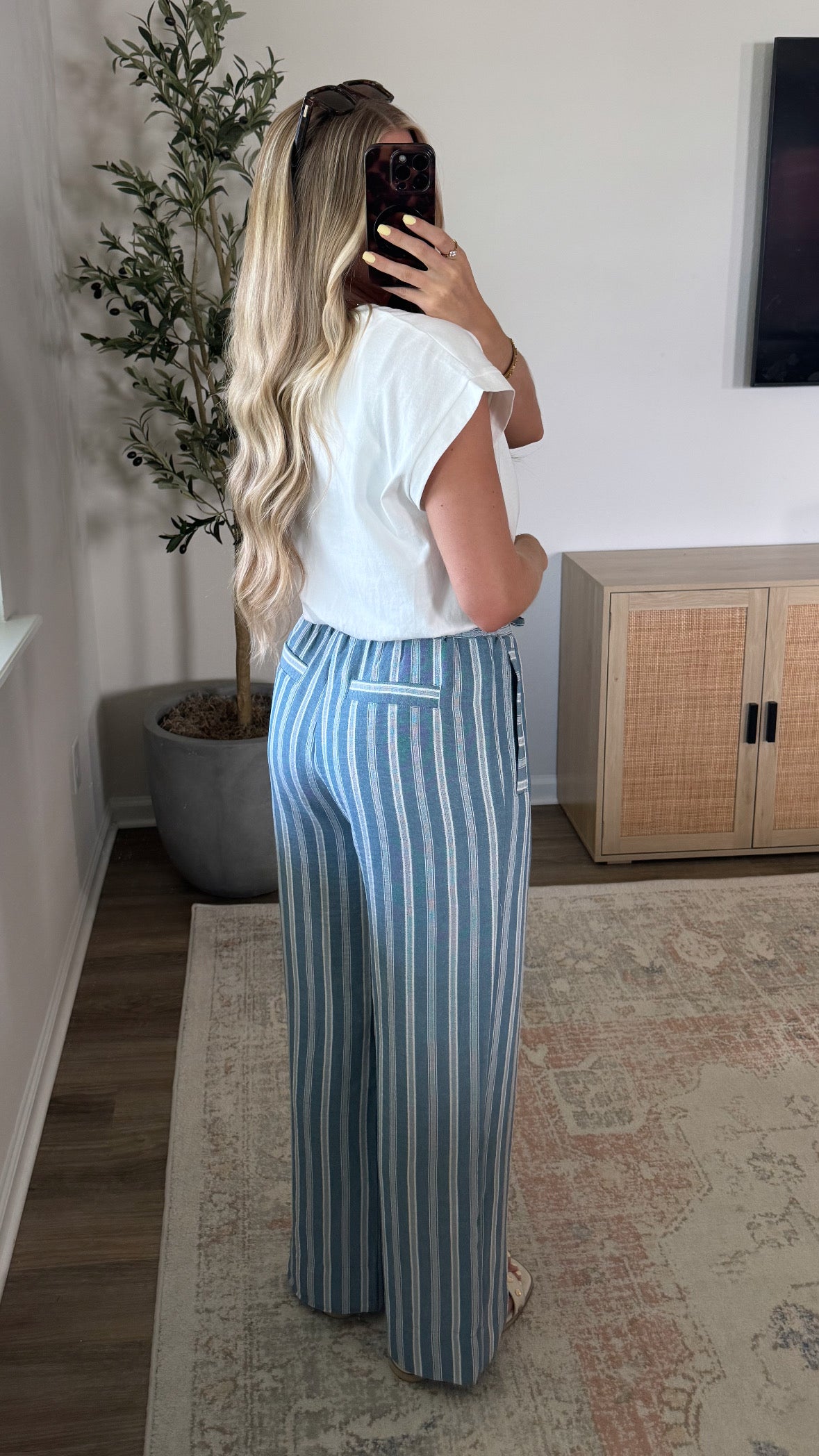 Coastal Breeze Striped Pants / Light Blue