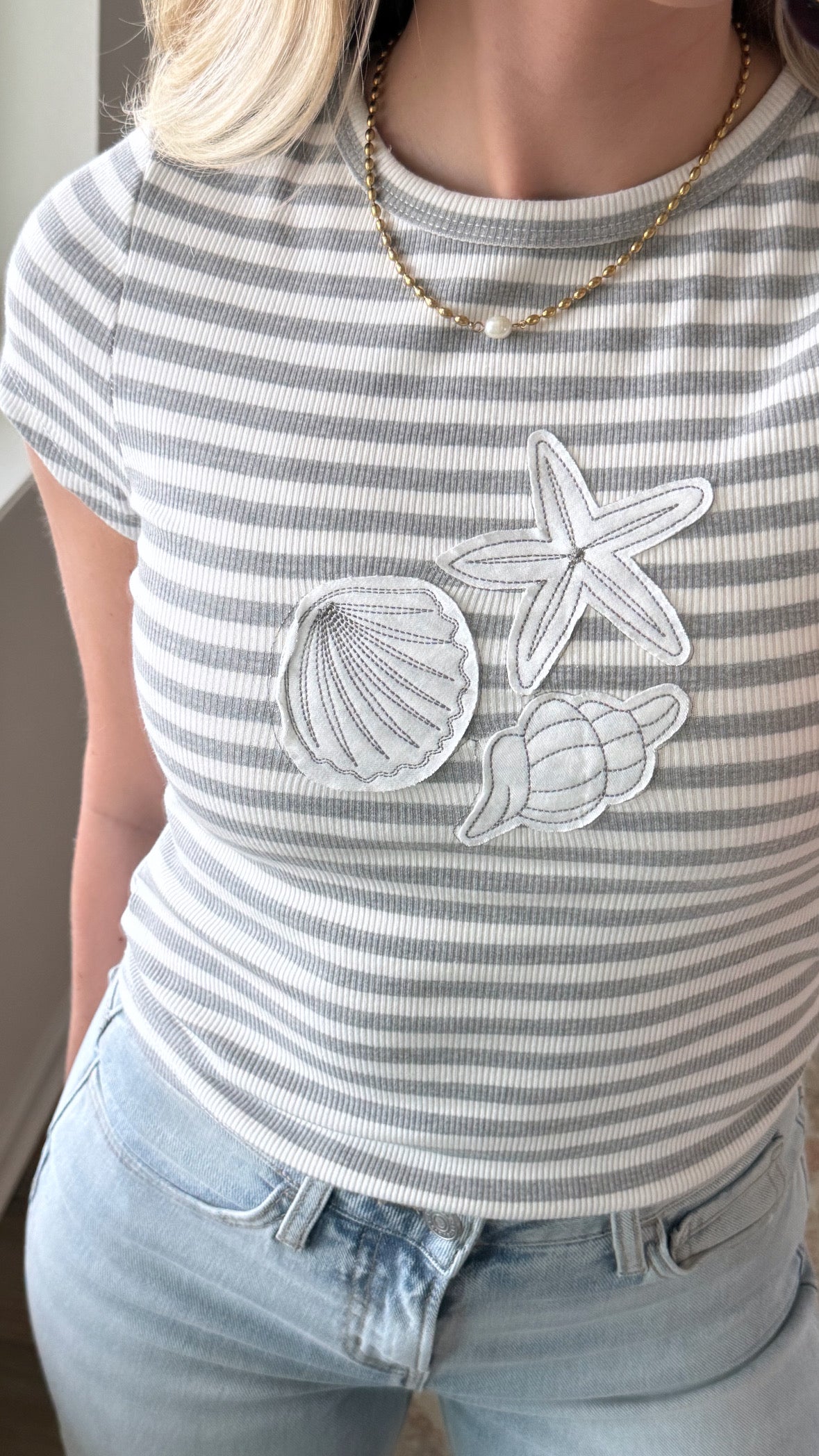 Seashell Striped Tee