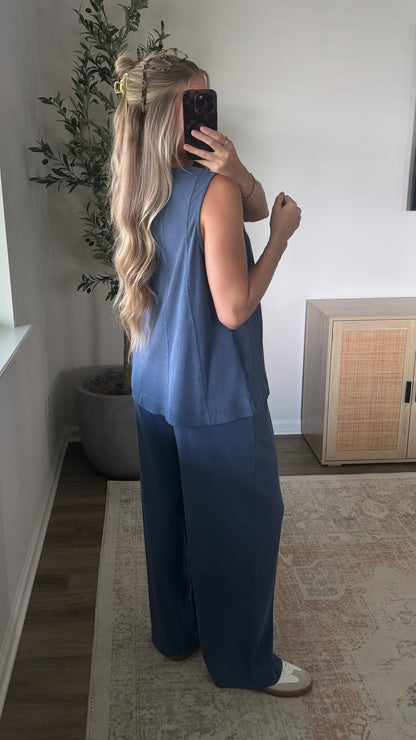 Dreamer Pants Set / Dusty Blue