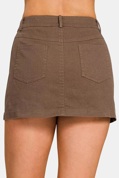 Brown Mini Skort